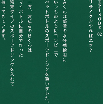 Episode 02リサイクルすればエコ？