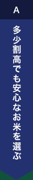 多少割高でも安心なお米を選ぶ